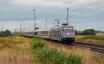 101 004, eine der beiden Werbeloks für die Bahn-BKK, bespannte am 04.09.16 den IC 2301 von Berlin nach München.