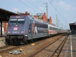 Am 10.09.2016 kam 101 023 mit dem IC 142 aus Richtung Berlin nach Stendal und fuhr weiter über Hannover nach Amsterdam.