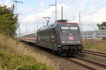 101 004-0 mit IC 2239(Warnemnde-Leipzig)bei der Ausfahrt im Rostocker Hbf.30.09.2016