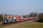 101 101 (Europa) mit RE 4037 in Reichertshausen (16.03.2007)