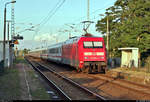 Nachschuss auf 101 006-5 als umgeleiteter und verspäteter IC 1957 (Linie 51) von Frankfurt(Main)Hbf nach Leipzig Hbf, der den Hp Teutschenthal Ost auf der Bahnstrecke Halle–Hann.
