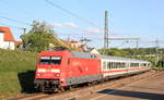 101 113 mit IC 2390 Stuttgart-Saarbrücken am 11.07.2020 in Asperg.