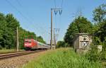 101 087-5 fuhr am 06.06.2014 mit dem IC 134 von Norddeich Mole nach Luxemburg, hier bei Nüttermoor.
