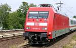 BR 101 / DB Lok 101 083-4 bei der Durchfahrt durch den Bhf. Berlin -Jungfernheide am 10.7.2020.