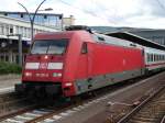 DB Fernverkehr 101 001-6 am 30.08.14 in Heidelberg Hbf mit einen IC