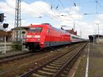 Am 18.04.2015 kam die 101 090-9 von der DB aus Richtung Berlin nach Stendal und fuhr weiter in Richtung Hannover .