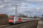 Am 17.03.2021 zog 101 076 einen Ersatzzug nach Köln Hbf durch Essen-Frohnhausen. 