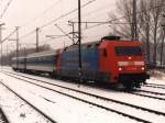 101 004-0 auf Bahnhof Bad Bentheim am 28-12-2000.