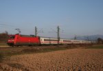101 045 mit IC 274 (Basel SBB–Berlin Ostbf) am 14.03.2016 zwischen Köndringen und Riegel-Malterdingen