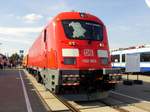 102 003 von Škoda Transportation steht auf dem Frei- und Gleisgelände der Messe Berlin zu den Besuchertagen der InnoTrans 2016.