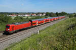 102 002 Skoda Lok mit einem Regio am 18.6.26 bei Asbach.
