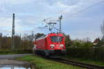 Nach dem umsetzen rollte die 102 002 mit ihrem München Nürnberg Express auf das Gelände der DB systemtechnik in Minden.

Minden 25.11.2017