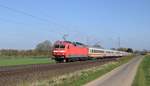 DB Fernverkehr 120 157 und Schublok 120 154 mit IC 2213 Ostseebad Binz - Stuttgart Hbf (Bohmte, Stirpe, 03.04.17).