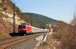 120 155-7 mit IC 2563 zu sehen am 19.03.18 in Remschütz.