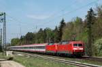 120 146 und 120 135 mit EC 115 in Haspelmoor (25.04.2007)