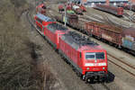 120er-Doppel als PzB auf der südl. Umgehung des Rangierbahnhofs München Nord, 04.04.2020