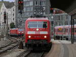 120 125 fuhr am 2.3.20 um 14:26 Uhr als Lokzug durch den Ulmer Hbf