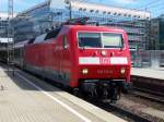 120 114 verlsst am 15.08.2007 mit EC 114 nach Dortmund Mnchen Hbf. Die Fahrt endete allerdings schon nach wenigen Metern. Ein Fahrgast hatte die Notbremse gezogen.