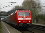 Die 120 154-0 mit IC 2311 nach Heidelberg mit Tempo 160 Km/h  durch Dortmund Scharnhorst,nchster Halt DO Hbf.(11.04.2008)