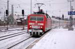 IC 73929 120_125 als Zuglok im Bhf Lichtenfels .
Dieser IC wird mit 2x 120er gefahren 04.01.2009