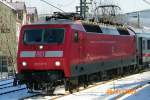 E Lok 120 037 - 5  Gesehen am 06.01.09 in Eisenach bei der Bereitstellung eines IC