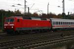 Die 120 125-0 als IC kommend aus Frankfurt Hauptbahnhof.