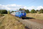 Die Lok habe ich mit meinem Foto-Kollegen am 29.8.2009 aufgenommen. Es handelt sich un die zdf-120.