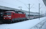 120 136 mit einem IC-Ersatzzug in Hannover HBF (3.1.10)