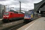 Die 120 132-6 und 101 101-4 in Kln Hbf am 28,02,10