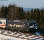 120 159-9  150 Jahre Mrklin  und 101 125-3 mit dem IC 2807 (Stuttgart Hbf-Schaffhausen) als Ersatz fr ICE 281 bei Rottweil 7.3.10