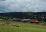 120 155-7 mit dem IC 28	(Zrich HB-Stuttgart Hbf) bei Mhringen 29.8.10