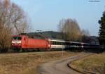 120 149-0 mit IC 184 (Zrich HB-Stuttgart Hbf) bei Neufra 5.3.11