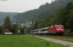 120 148-2 mit dem IC 282 (Zrich HB-Stuttgart Hbf) bei Aistaig 1.8.11