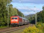 120 155-7 ist als IC 2054 Frankfurt (Main) - Saarbrcken am 20.09.2011 bei Landstuhl