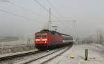 120 120-1 mit dem IC 181 (Frankfurt(Main)Hbf-Zrich HB) bei Rietheim 19.11.11