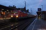 120 115-1 mit dem IC 1923 von Berlin Sdkreuz nach Frankfurt(Main)Hbf in Stendal. 22.01.2012