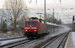 120 148 zog am 12.01.13 den EN 476 durch Ludwigsfelde nach Berlin.