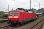 Am 10.05.2013 war ex. ZDF Express Werbelok 120 151-6 in Karlsruhe Hbf abgestellt.