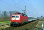 120 150 mit IR 2183 (Fredericia–Hannover) am 30.03.1999 in Isernhagen