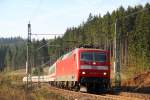 120 159-9  DB im Frankenwald bei Steinbach am 03.11.2014.