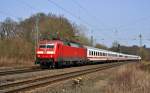 DB Fernverkehr 120 148 mit IC 2403 Hamburg-Altona - Köln Hbf (Vehrte, 10.04.15).