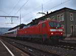 120 119-3 mit IC 2064 von Nrnberg HBF nach Karlsruhe HBF am 01.02.07.