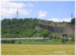 120 151-6 mit IC 2069 (Karlsruhe Hbf - Nrnberg Hbf) am Steinbruch Mhlacker.