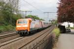 120 112-8 zog am 10.05.2013 den InterCity 2048 von Leipzig nach Kln und konnte kurz hinter Bielefeld aufgenommen werden.