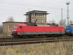 Am 31.Januar 2020 stand die 120 205,vom HanseExpress,im Rostocker Seehafen.