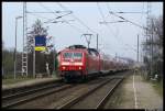 120 204 mit dem RE1 aus Rostock nach Hamburg beim druchfahren des Hp Huckstorf kurz vor Schwaan.05.03.09