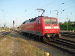 120 205-0 beim Rangieren im Rostocker Hbf.(16.07.10)