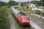120 119-3 mit IC 457(Köln-Binz)bei der Durchfahrt Haltepunkt Rostock-Kassebohm.22.07.2017