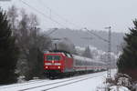 120 146-6 und 120 123-5 mit dem IC 2006  Schwarzwald  (Konstanz-Dortmund Hbf) bei St.Georgen 30.12.17