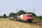 Am 02.08.2018 konnte ich 120 153 mit ST92625, besser bekannt als der Innovative Güterzug, bei Bösinghoven fotografieren.